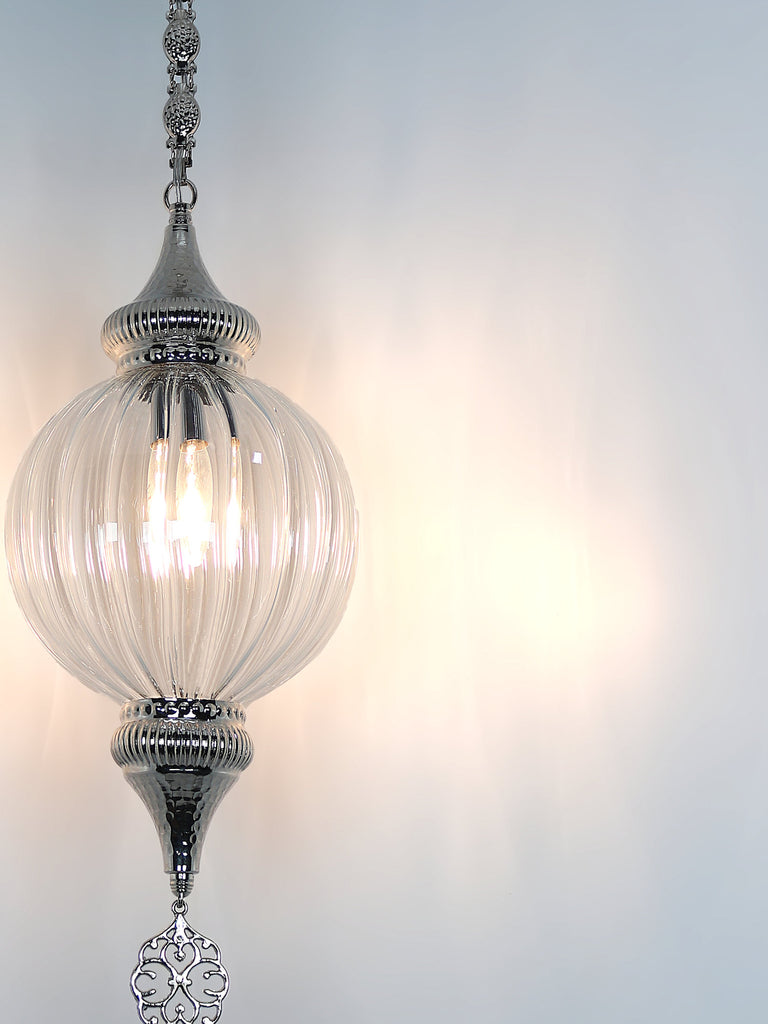  Pyrex Glass Turkish Lantern Lamp