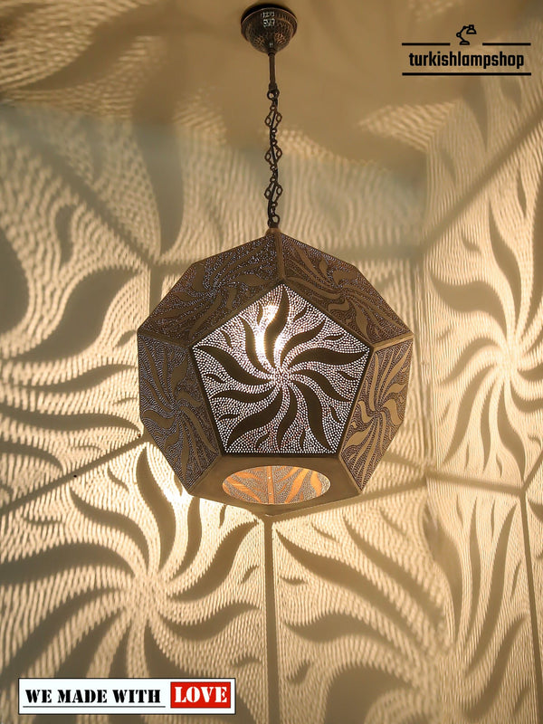 Hallway Lamp Moroccan Lantern Light Pattern Shadow