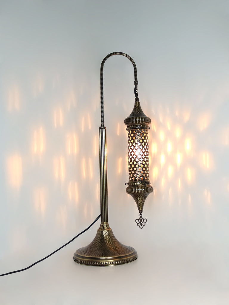 Enhance Your Bedroom with Turkish Bedside Lamp Clear Blown Glass