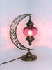 Moon Table Lamp Cracked Pattern Glass
