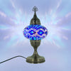 Moroccan  bedside Lamp boho chic blue color
