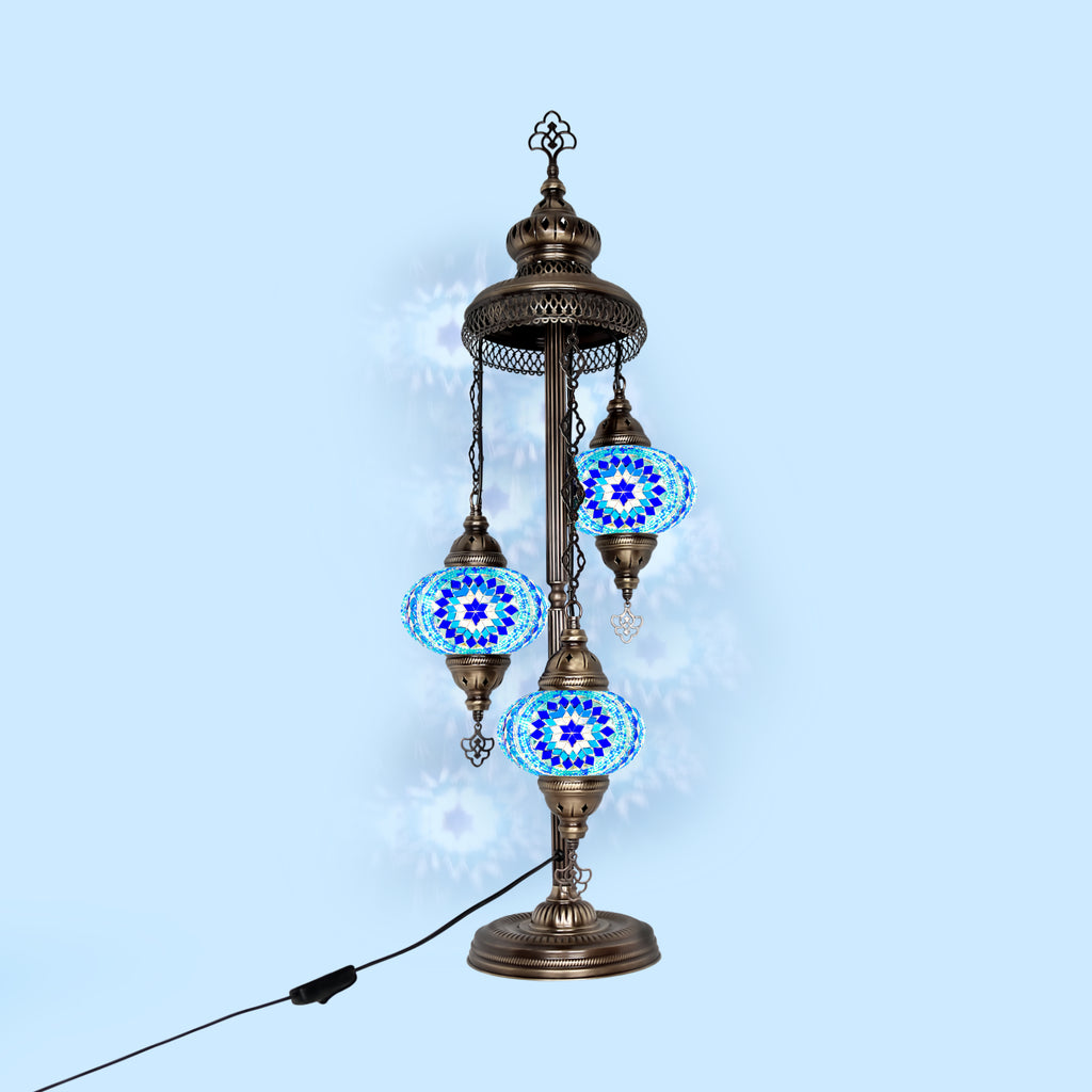 moroccan Floor lamp 3 globe 