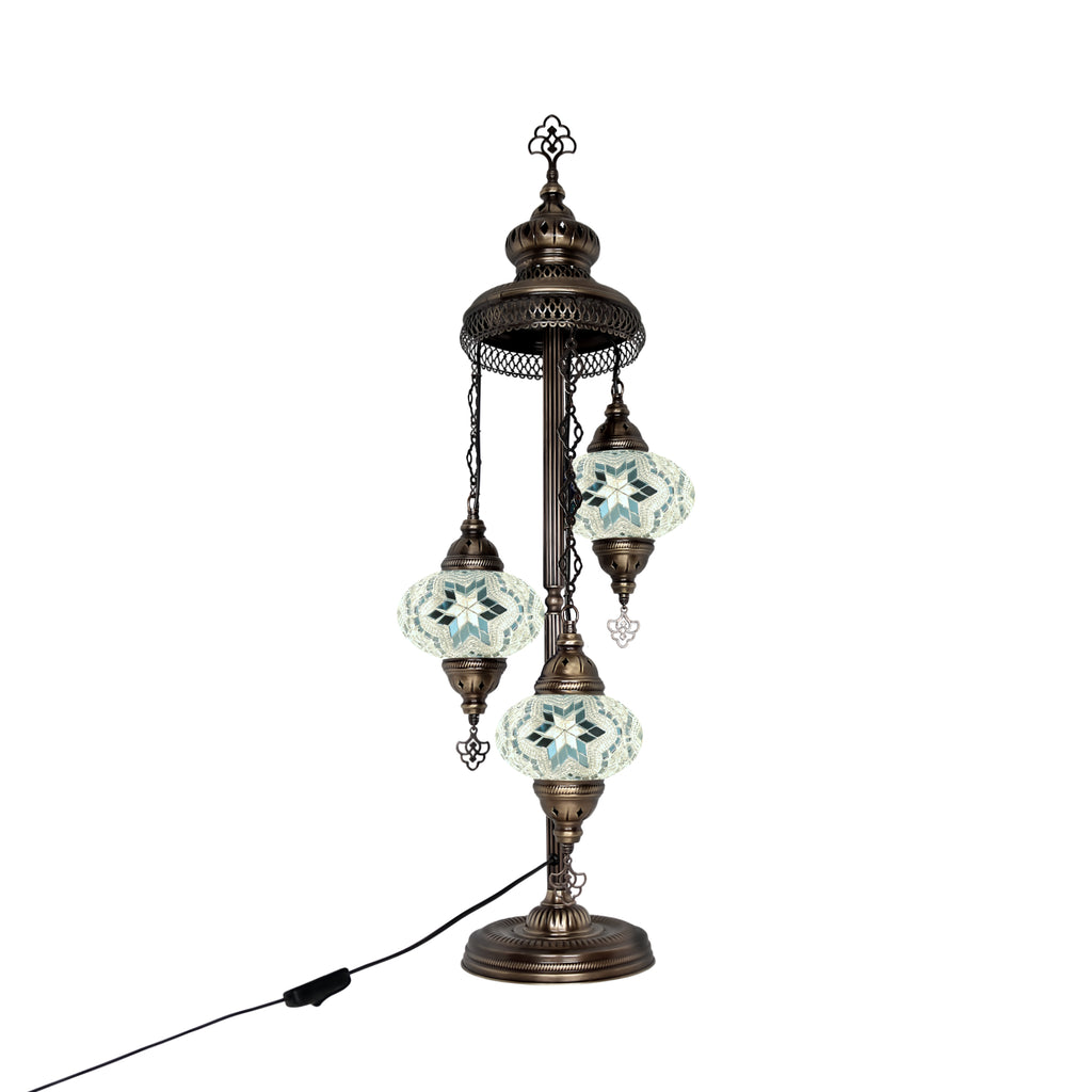 turkish Floor lamp 3 globe white color
