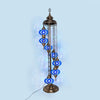 Art deco lamp stand 7 globe blu flower