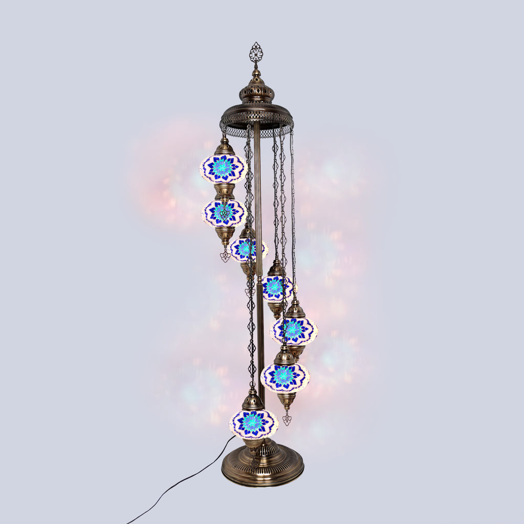 Tall boho style moroccan satn light