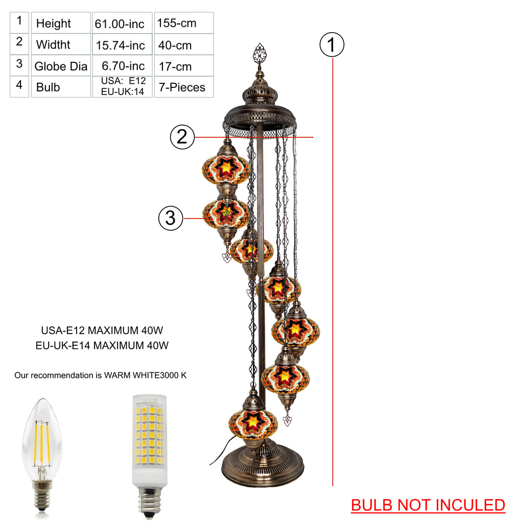 Moroccan Standing Turkish Floor Lamp