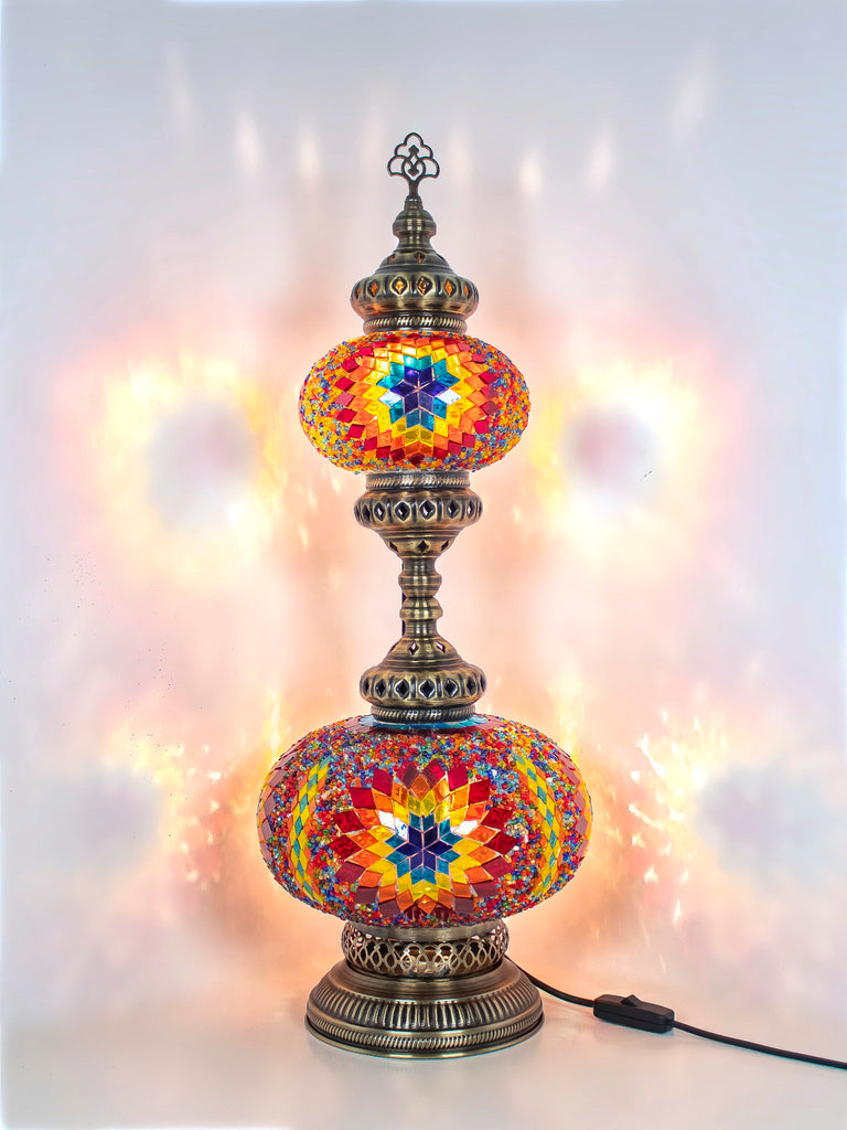 Turkish Mosaic Table Lamp 2-Globe