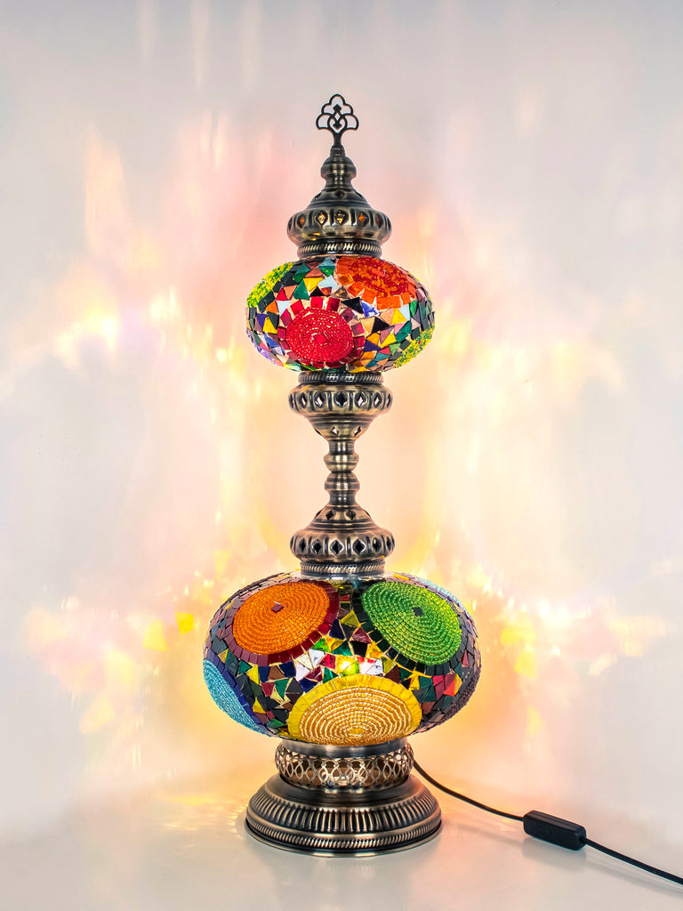 Turkish Mosaic Table Lamp 2-Globe 