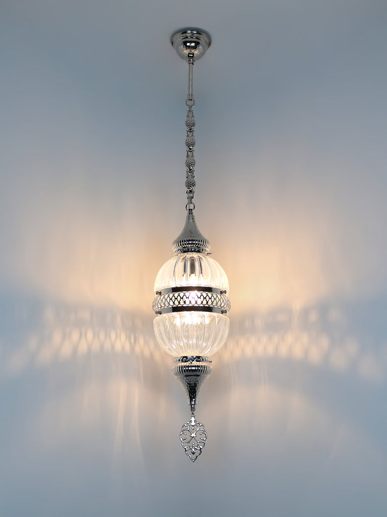 Turkish Pyrex Glass Pendant Lamp 