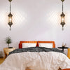 clear glass turkish hanging lamp bedroom light antique color