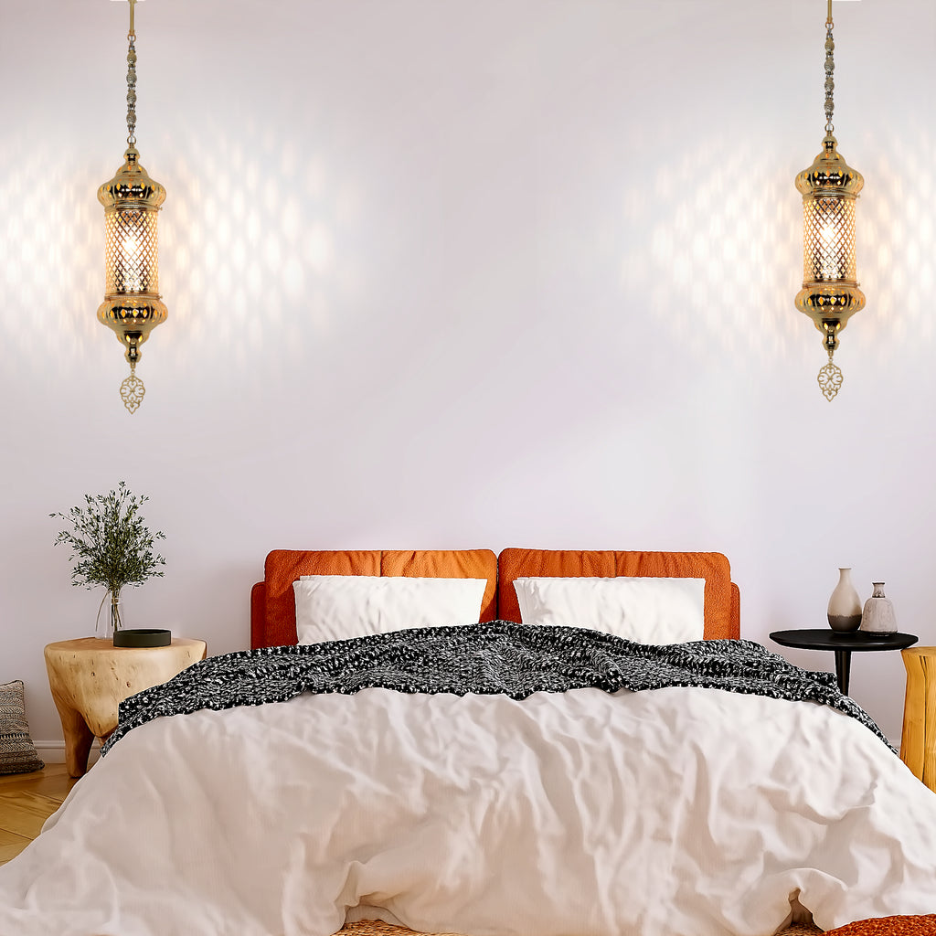 clear glass moroccan hanging lamp bedroom light antique color
