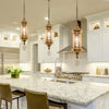 clear glass turkish hanging lamp kitchen island light gold  color