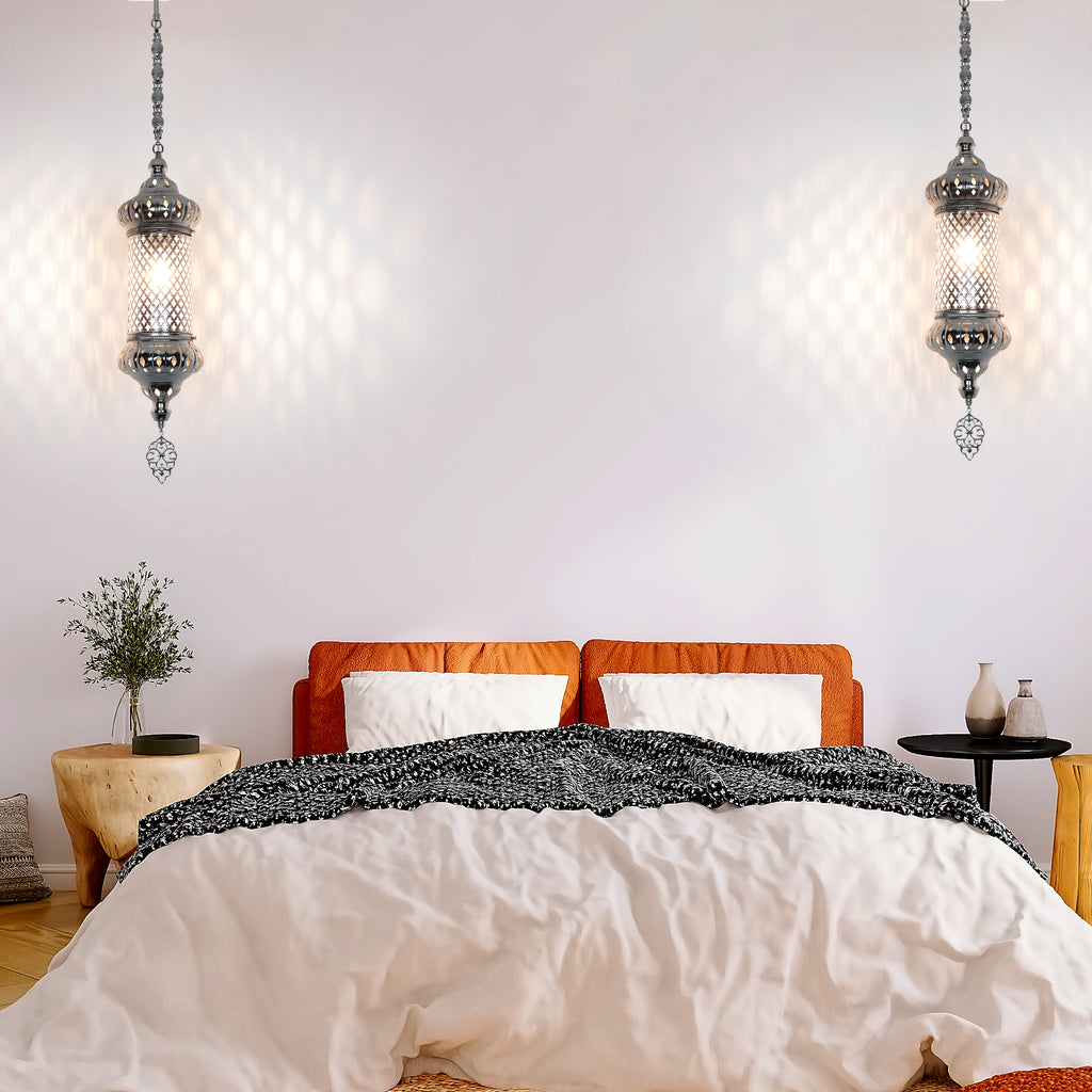 clear glass turkish hanging lamp bedroom light antique color