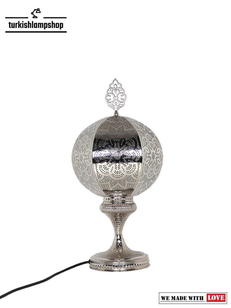 Moroccan Table Lamp Silver color