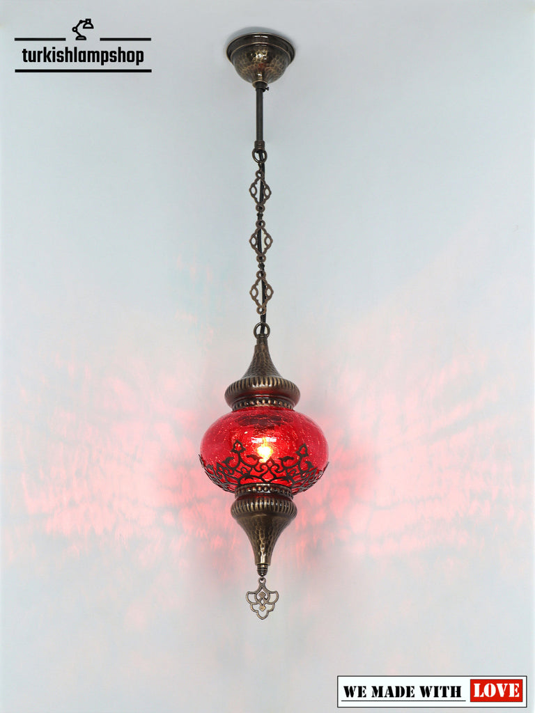 Red coor ceiling light