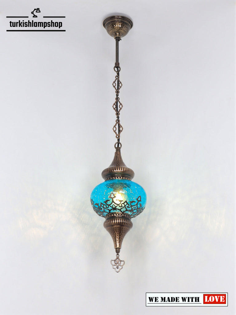 Turkish Glass Living Room Hanging Lamp 