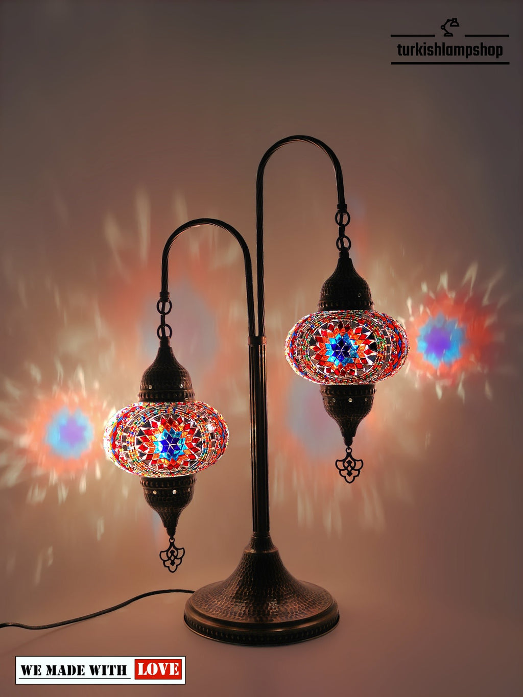 2 Globe Turkish Table Lamp