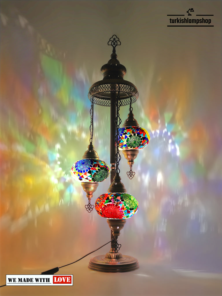  Colorful 3 Globe Floor Lamp