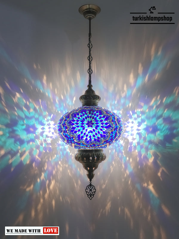 Turkish Mosaic Hanging Lamp Big Globe Pendant Lights
