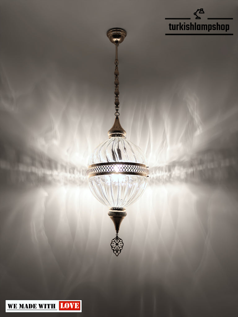 Turkish Lantern Pyrex Glass Pendant Lamp