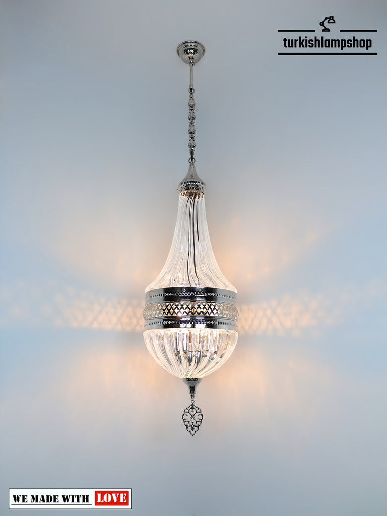 Turkish Pyrex Glass Pendant Lamp