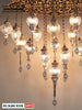 19 Globe Pyrex Blown Glass chandelier
