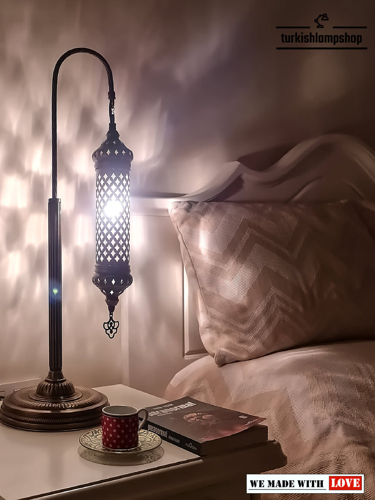  Bedside Lamp Clear Blown Glass